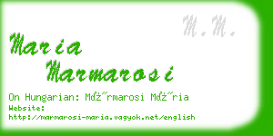 maria marmarosi business card